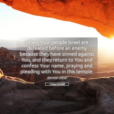 Picture 05 - 1 Kings 8:33 BSB - When Your people Israel are defeated before an - Bible Verse Picture