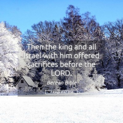 Picture 05 - 1 Kings 8:62 BSB - Then the king and all Israel with him offered - Bible Verse Picture