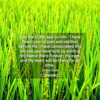 Picture 05 - 1 Kings 9:3 BSB - And the LORD said to him: “I have heard your - Bible Verse Picture