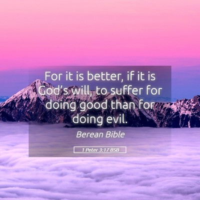 Picture 05 - 1 Peter 3:17 BSB - For it is better, if it is God’s will, to - Bible Verse Picture