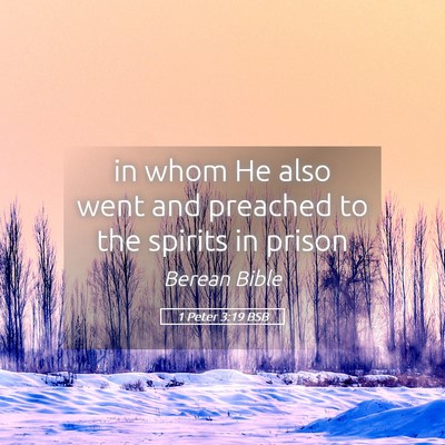 Picture 05 - 1 Peter 3:19 BSB - in whom He also went and preached to the spirits - Bible Verse Picture
