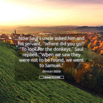 Picture 05 - 1 Samuel 10:14 BSB - Now Saul’s uncle asked him and his servant, - Bible Verse Picture