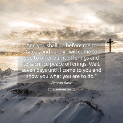 Picture 05 - 1 Samuel 10:8 BSB - And you shall go before me to Gilgal, and surely - Bible Verse Picture
