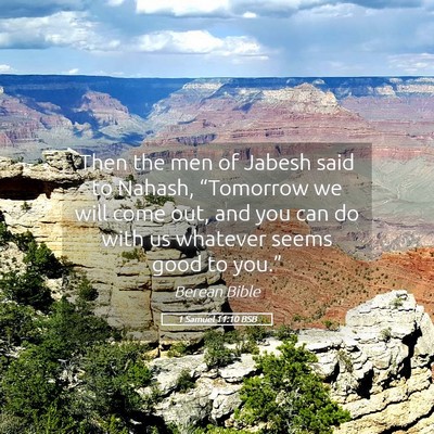 Picture 05 - 1 Samuel 11:10 BSB - Then the men of Jabesh said to Nahash, - Bible Verse Picture