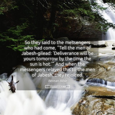 Picture 05 - 1 Samuel 11:9 BSB - So they said to the messengers who had come, - Bible Verse Picture