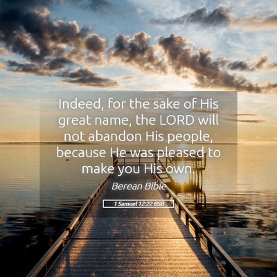 Picture 05 - 1 Samuel 12:22 BSB - Indeed, for the sake of His great name, the LORD - Bible Verse Picture