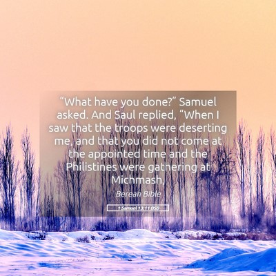 Picture 05 - 1 Samuel 13:11 BSB - “What have you done?” Samuel asked. And Saul - Bible Verse Picture
