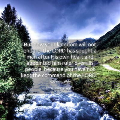Picture 05 - 1 Samuel 13:14 BSB - But now your kingdom will not endure; the LORD - Bible Verse Picture
