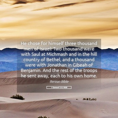 Picture 05 - 1 Samuel 13:2 BSB - He chose for himself three thousand men of - Bible Verse Picture