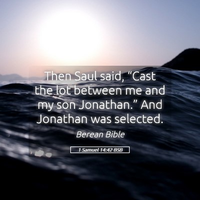 Picture 05 - 1 Samuel 14:42 BSB - Then Saul said, “Cast the lot between me and my - Bible Verse Picture