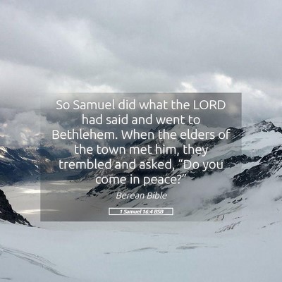 Picture 05 - 1 Samuel 16:4 BSB - So Samuel did what the LORD had said and went to - Bible Verse Picture
