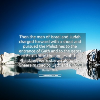 Picture 05 - 1 Samuel 17:52 BSB - Then the men of Israel and Judah charged forward - Bible Verse Picture