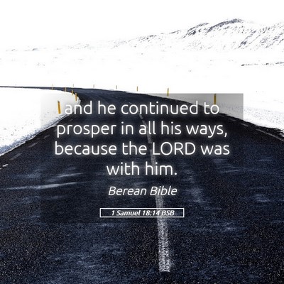 Picture 05 - 1 Samuel 18:14 BSB - and he continued to prosper in all his ways, - Bible Verse Picture