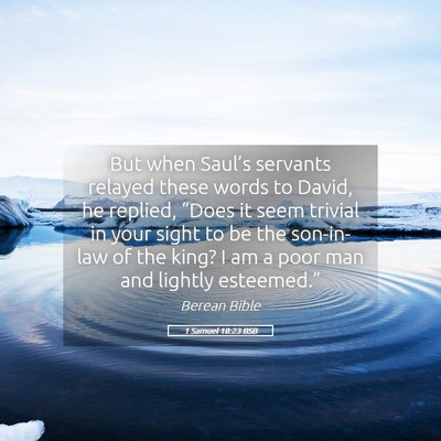 Picture 05 - 1 Samuel 18:23 BSB - But when Saul’s servants relayed these words to - Bible Verse Picture