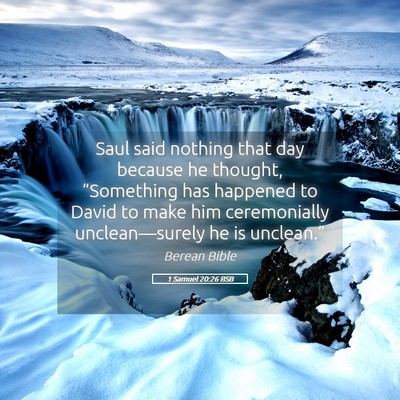 Picture 05 - 1 Samuel 20:26 BSB - Saul said nothing that day because he thought, - Bible Verse Picture