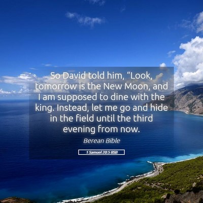Picture 05 - 1 Samuel 20:5 BSB - So David told him, “Look, tomorrow is the New - Bible Verse Picture