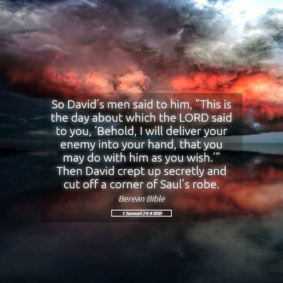 Picture 05 - 1 Samuel 24:4 BSB - So David’s men said to him, “This is the day - Bible Verse Picture