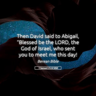 Picture 05 - 1 Samuel 25:32 BSB - Then David said to Abigail, “Blessed be the - Bible Verse Picture