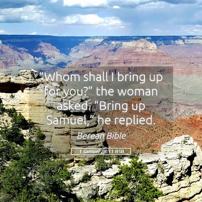 Picture 05 - 1 Samuel 28:11 BSB - “Whom shall I bring up for you?” the woman - Bible Verse Picture