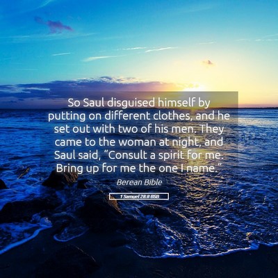 Picture 05 - 1 Samuel 28:8 BSB - So Saul disguised himself by putting on different - Bible Verse Picture
