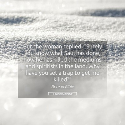Picture 05 - 1 Samuel 28:9 BSB - But the woman replied, “Surely you know what - Bible Verse Picture