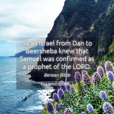Picture 05 - 1 Samuel 3:20 BSB - So all Israel from Dan to Beersheba knew that - Bible Verse Picture