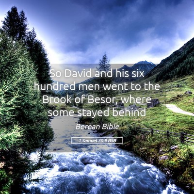 Picture 05 - 1 Samuel 30:9 BSB - So David and his six hundred men went to the - Bible Verse Picture