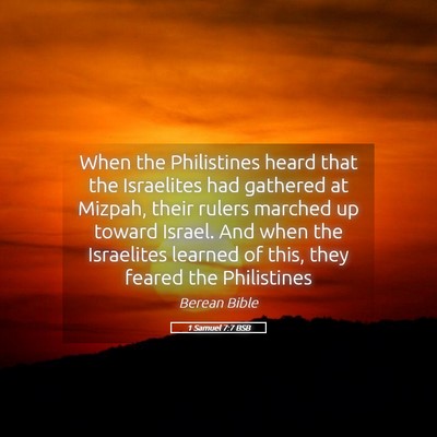 Picture 05 - 1 Samuel 7:7 BSB - When the Philistines heard that the Israelites - Bible Verse Picture
