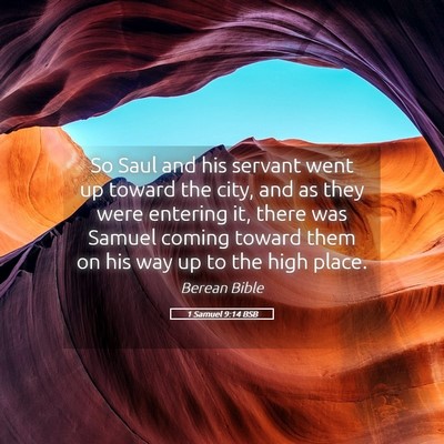 Picture 05 - 1 Samuel 9:14 BSB - So Saul and his servant went up toward the city, - Bible Verse Picture