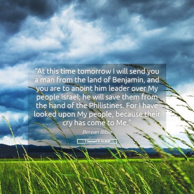 Picture 05 - 1 Samuel 9:16 BSB - “At this time tomorrow I will send you a man - Bible Verse Picture