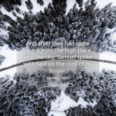 Picture 05 - 1 Samuel 9:25 BSB - And after they had come down from the high place - Bible Verse Picture