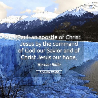 Picture 05 - 1 Timothy 1:1 BSB - Paul, an apostle of Christ Jesus by the command - Bible Verse Picture
