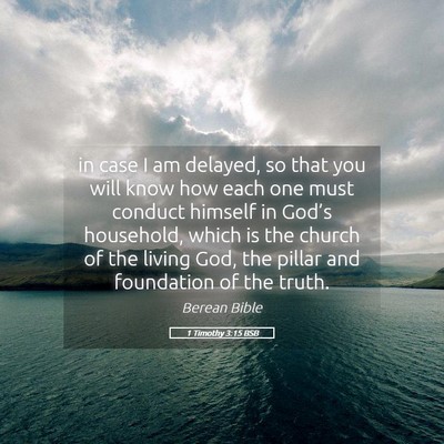 Picture 05 - 1 Timothy 3:15 BSB - in case I am delayed, so that you will know how - Bible Verse Picture