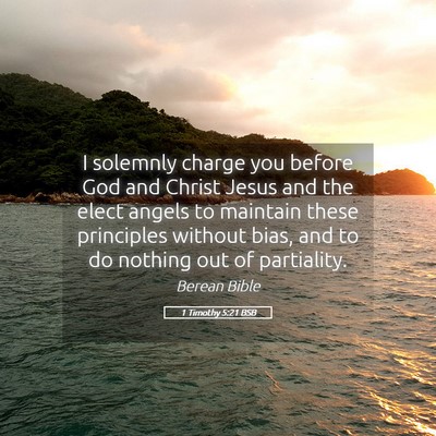 Picture 05 - 1 Timothy 5:21 BSB - I solemnly charge you before God and Christ Jesus - Bible Verse Picture