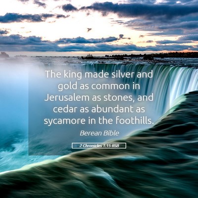 Picture 05 - 2 Chronicles 1:15 BSB - The king made silver and gold as common in - Bible Verse Picture