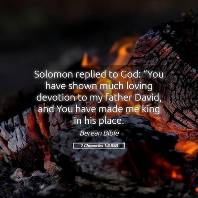 Picture 05 - 2 Chronicles 1:8 BSB - Solomon replied to God: “You have shown much - Bible Verse Picture