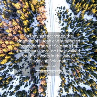 Picture 05 - 2 Chronicles 11:17 BSB - So they strengthened the kingdom of Judah and - Bible Verse Picture