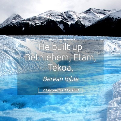 Picture 05 - 2 Chronicles 11:6 BSB - He built up Bethlehem, Etam, - Bible Verse Picture