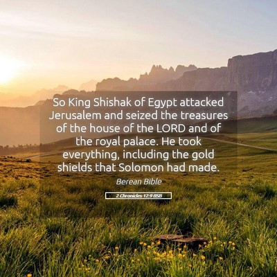 Picture 05 - 2 Chronicles 12:9 BSB - So King Shishak of Egypt attacked Jerusalem and - Bible Verse Picture