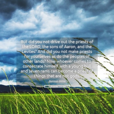 Picture 05 - 2 Chronicles 13:9 BSB - But did you not drive out the priests of the - Bible Verse Picture