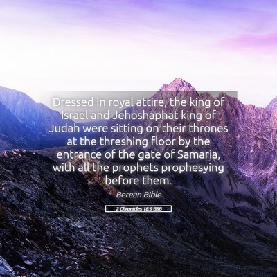 Picture 05 - 2 Chronicles 18:9 BSB - Dressed in royal attire, the king of Israel and - Bible Verse Picture