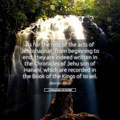 Picture 05 - 2 Chronicles 20:34 BSB - As for the rest of the acts of Jehoshaphat, from - Bible Verse Picture