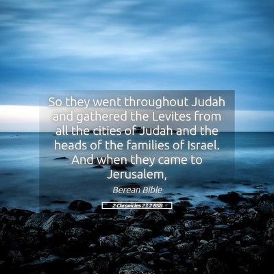 Picture 05 - 2 Chronicles 23:2 BSB - So they went throughout Judah and gathered the - Bible Verse Picture