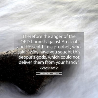 Picture 05 - 2 Chronicles 25:15 BSB - Therefore the anger of the LORD burned against - Bible Verse Picture