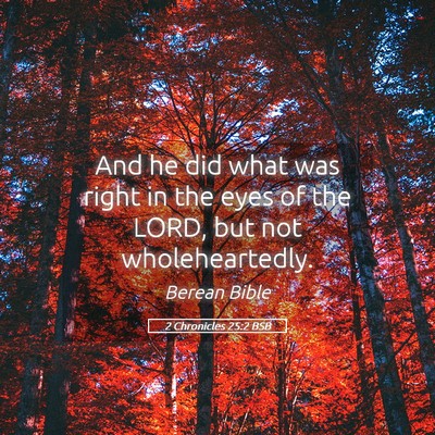 Picture 05 - 2 Chronicles 25:2 BSB - And he did what was right in the eyes of the - Bible Verse Picture