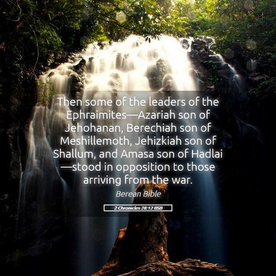 Picture 05 - 2 Chronicles 28:12 BSB - Then some of the leaders of the - Bible Verse Picture