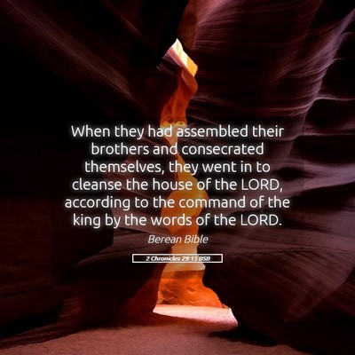 Picture 05 - 2 Chronicles 29:15 BSB - When they had assembled their brothers and - Bible Verse Picture
