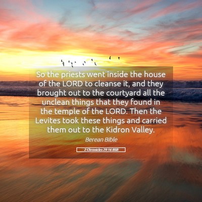 Picture 05 - 2 Chronicles 29:16 BSB - So the priests went inside the house of the LORD - Bible Verse Picture