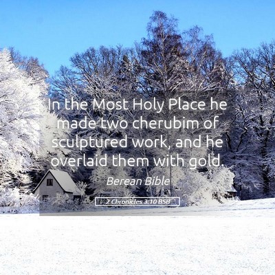 Picture 05 - 2 Chronicles 3:10 BSB - In the Most Holy Place he made two cherubim of - Bible Verse Picture