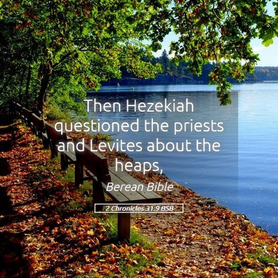 Picture 05 - 2 Chronicles 31:9 BSB - Then Hezekiah questioned the priests and Levites - Bible Verse Picture